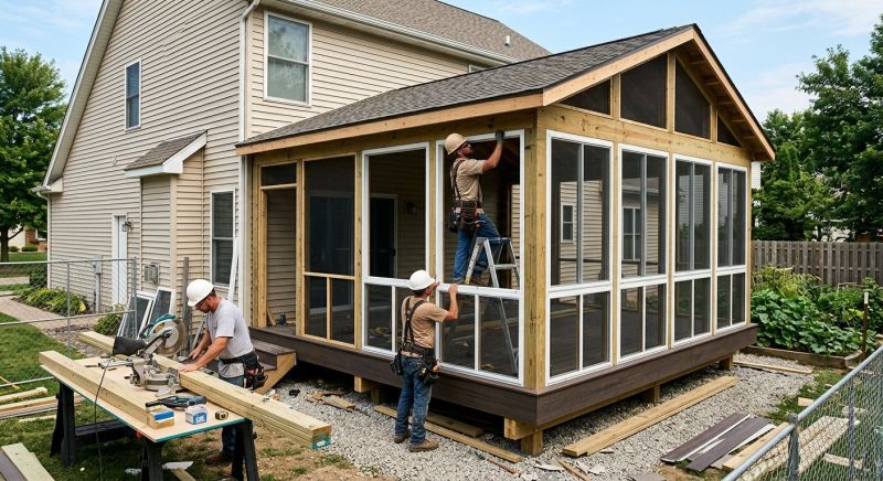 Enclosed Porch Construction in Nashville, TN