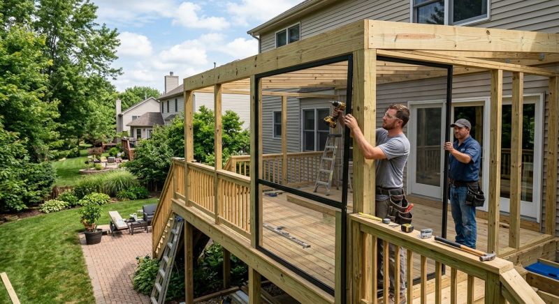 Deck Enclosure Installation in Asheville, NC